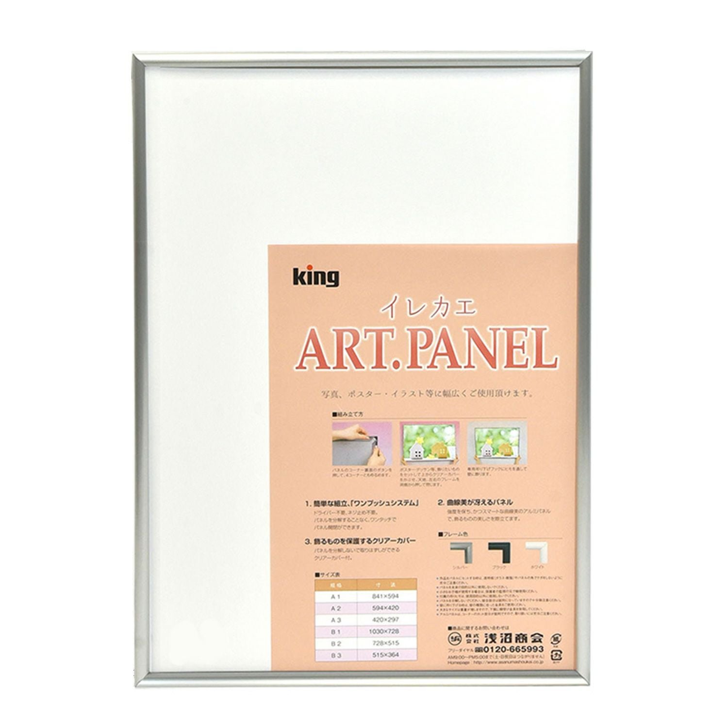 King イレカエアートパネル(N) A3 シルバー | アサヌマネットショップ