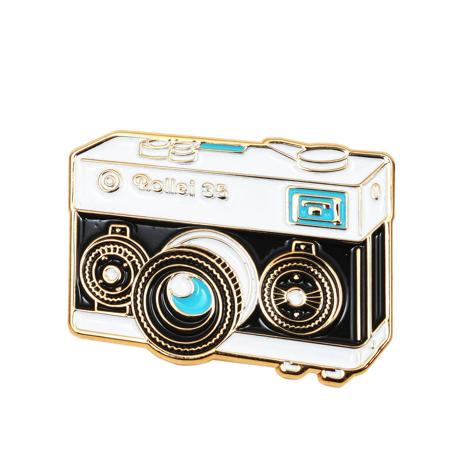 Rollei カメラ型ピンバッジ Rollei35 シルバー | アサヌマネットショップ