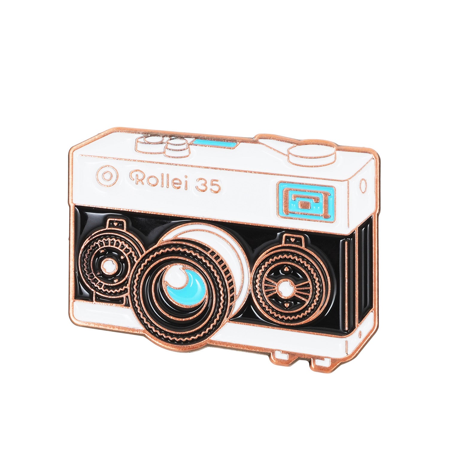 Rollei カメラ型ピンバッジ Rollei35 ブロンズ | アサヌマネットショップ